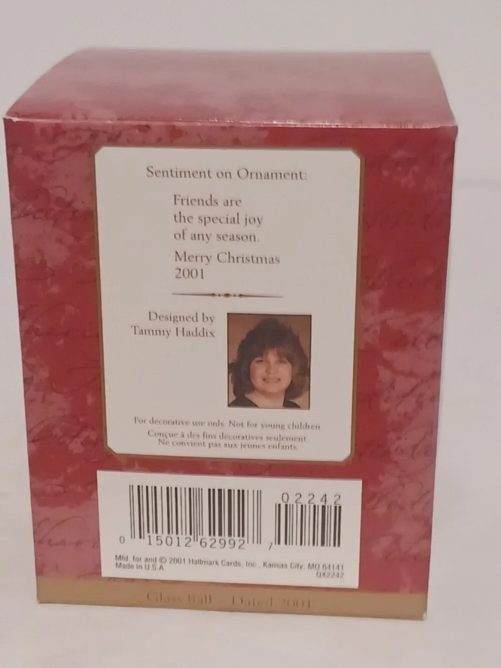 Hallmark Christmas Keepsake Ornament Dated 2001 "WINTER FRIENDS" Glass Ball - Picture 3 of 13